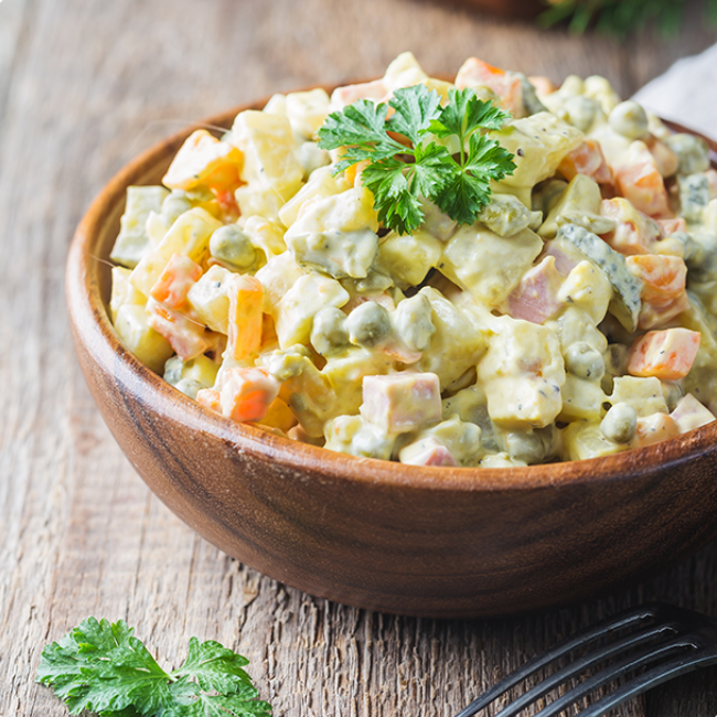 Wooden Bowl of Vegetables